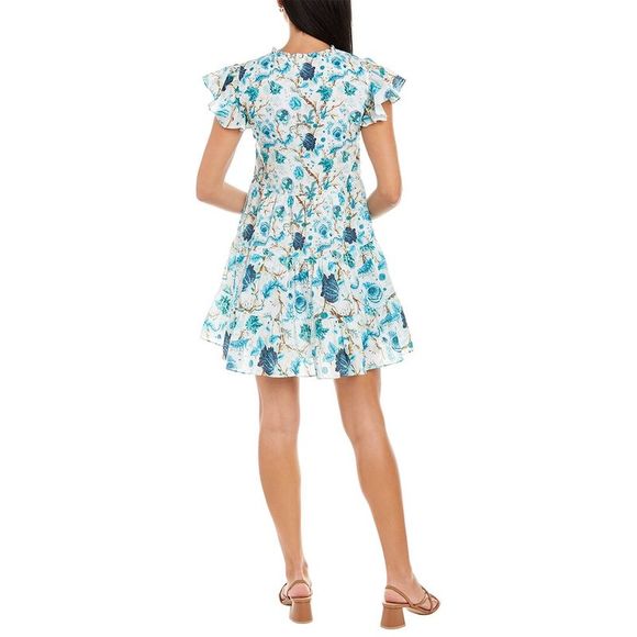 Celina Moon Womens Frill Tiered Mini Dress - Picture 2 of 3